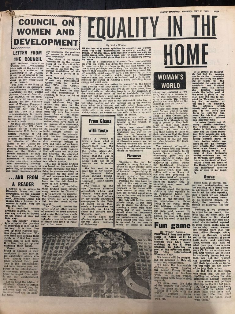 Daily Graphic - May 8, 1975 "Equality in the Home"