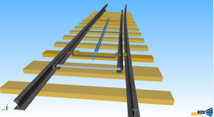 Simulation image of track switch