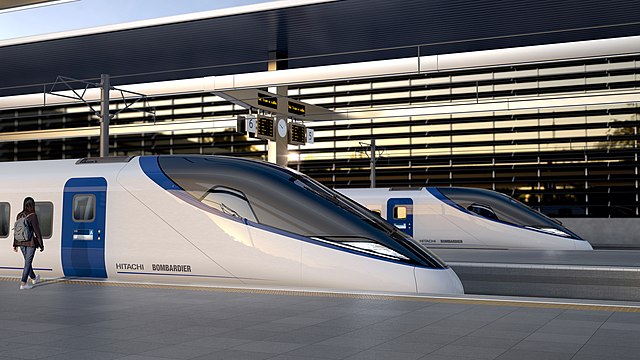 Image of the new HS2 trains made by Hitachi