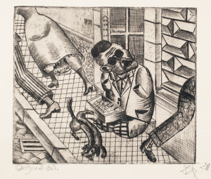 Otto Dix, Match Seller (Streichholzhandler), etching, 1920, New Walk Museum and Art Gallery’s Collection.