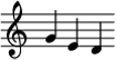 “sol-mi-re” is the first repeated motif mentioned in Bright Tunes Music Corp. v. Harrisongs (1976). The music score displayed here is engraved with LilyPond.