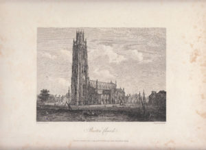 An engraving of Boston Church, 1799