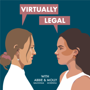 Virtually Legal Logo: Two girls 