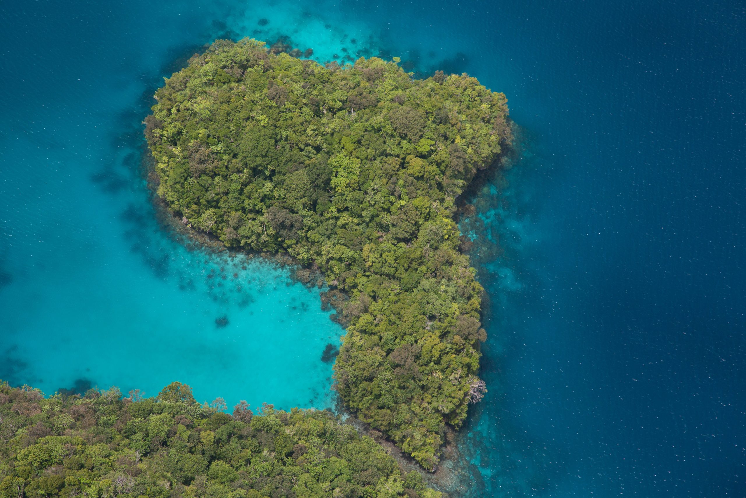 An island from above