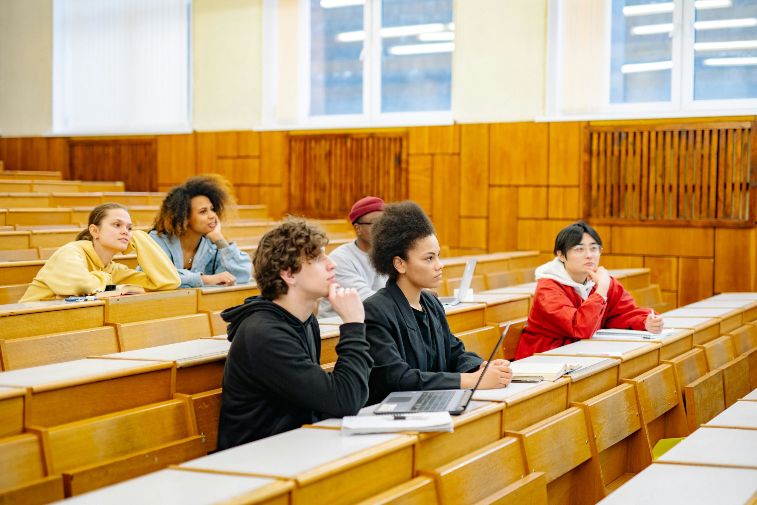 Students in a lecture hall