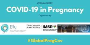 Poster for Pregnancy in Covid-19 webinar events