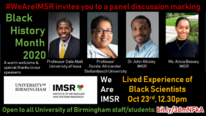 Image of panellists involved with the Black History Month Event