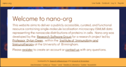 SMLM Data Exploration with Nano-org and BlueBEAR