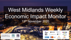 West Midlands Weekly Economic Impact Monitor – 13th November 2020