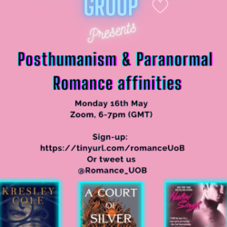 Romance Reading Group: Posthumanism & Paranormal Romance Affinities