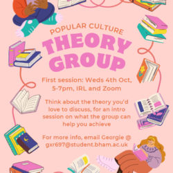 Pop Culture Theory Group (5pm, Wed 4th Oct)