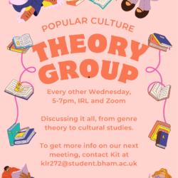 Pop Culture Theory Group (5pm, Wed 13th August)