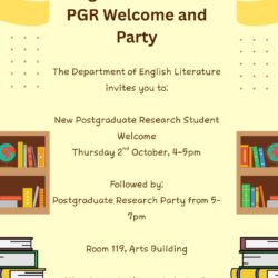 PGR Student Welcome and Party!