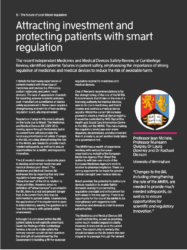 Beyond Brexit: Smart Regulation for Investment and Patient Safety