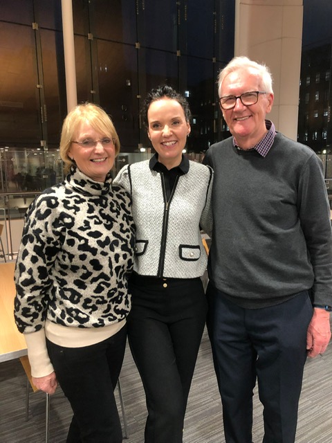 Photo of Emma Frew with Emma's parents