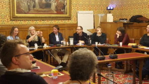 The panel at the Crisis of Rhetoric Launch in Westminster