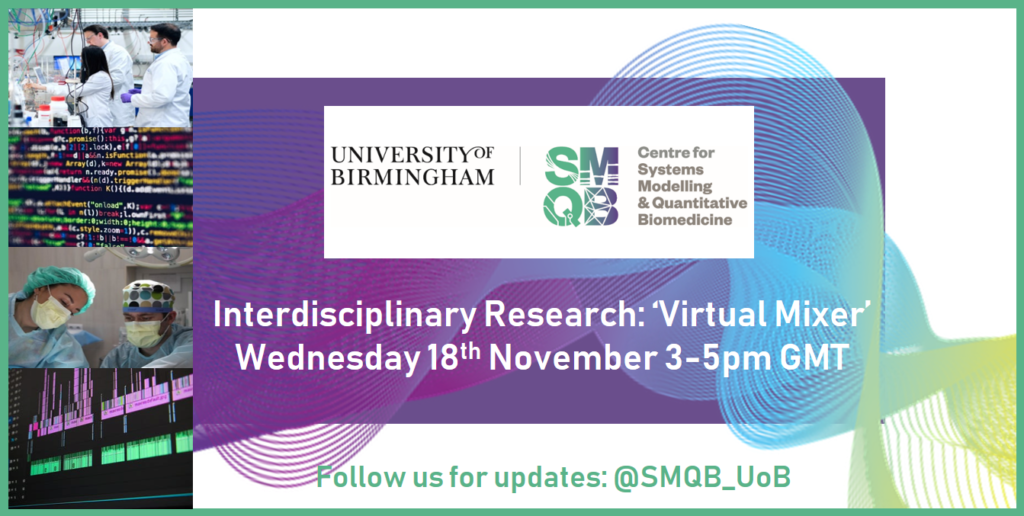 Poster for Interdisciplinary Mixer Event on November 18th, 2020