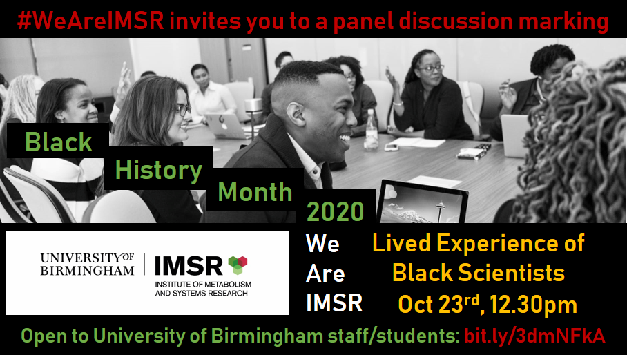 Black History Month event on October 23rd, 2020