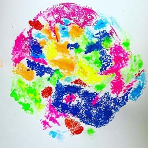 Colourful picture of Chralotte Dunn's artwork