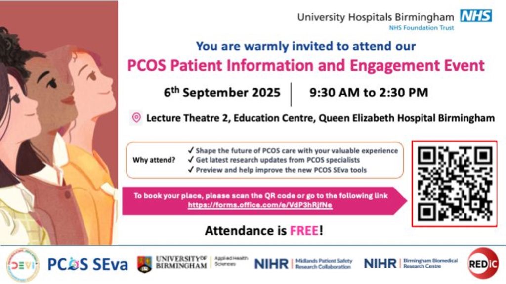 Poster for patient information and engagement event on September 6th 2025.
