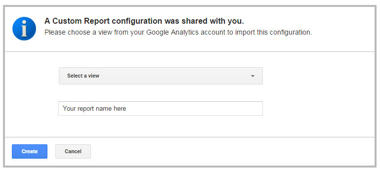 Google analytics - opening the shared report